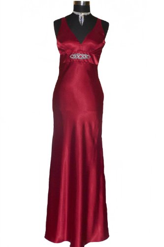 Lautinel Langes Satin Abendkleid Ballkleid R601 Damen Vers. Farben Gr . 34-42 Reviews