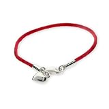 Good Fortune Sterling Silver Heart Charm Bracelet