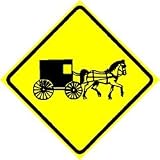 AMISH CROSSING horse buggy religious NEW sign