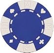 Clay Composite Card Suited Poker Chips 25 11.5 gram Blue Poker Chips