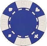Clay Composite Card Suited Poker Chips 25 11.5 gram Blue Poker Chips