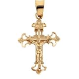14K Yellow Gold Crucifix Pendant