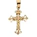 14K Yellow Gold Crucifix Pendant