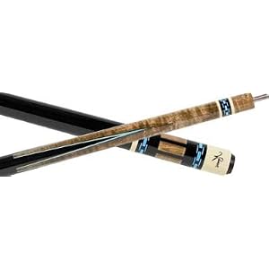 Buy Meucci 9711BD Natural Maple with Ebony Points Pool Cue Stick With Black Dot Shaft