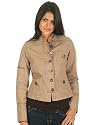 Classic Woman 3-Pocket Fitted Military Style Jacket