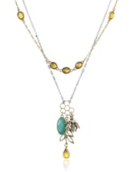 Lucky Brand "Mar14 The Bees Knees Nks Brc" Bee Charm Pendant Necklace, 26" + 2" extender