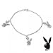 Solid Sterling Silver PLAYBOY Bracelet with Crystals