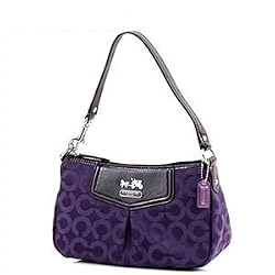 Coach Signature Madison Top Handle Demi Pouch Bag 43265 Raisin