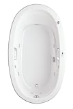 Jason Designer Emily EL635 Oval 72 x 42 x 20.5 Combination Air-Whirlpool Hydrotherapy Bathtub Standard Edition - White