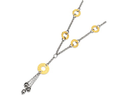 Sterling Silver and 18K Gold-plated Fancy Necklace