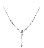 Kit Heath Heritage Sterling Silver Ladies 9299 Celtic Trilogen Y Necklet