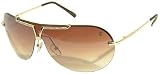 Rocawear - ROCAWEAR Crystal Rim Aviator Sunglasses (GLD)
