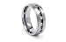 Titanium Ring with 9 CZ in Black/White 8mm