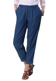 Woman Within Plus Size Volume Jean Denim Trouser (Antique Indigo,18 W)