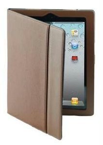 splash RAINDROP Leather Case for The New iPad 3 and iPad 2 with Glider Stylus and Masque Screen Protector - Brown (IPD3RDRPBRN)