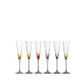 Leonardo 019880 Sektglas Set Dream 6-teilig, farbig sortiert