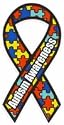 Autism Awareness Ribbon Car Magnet. Size 8"long 3 3/4"wide. Made in USA