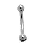 New 14k White Gold Bar Bell 18g Navel Belly Button Ring
