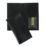 IMAGE OF Black Italian Leather Breast Pocket Wallet