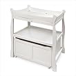 Sleigh Changing Table with Cart - White