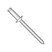 3/16" x .12"-.25" (#64) Standard Blind Rivets/All Aluminum/Max Barrel Length: .450" (Carton: 4,000 pcs)