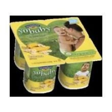 Stonyfield Farm YoBaby Organic Banana Whole Milk Yogurt, 4 Ounce - 4 per pack -- 6 packs per case. 