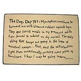 Dog Diary Doormat (Taupe background/black lettering, 18' x 27')