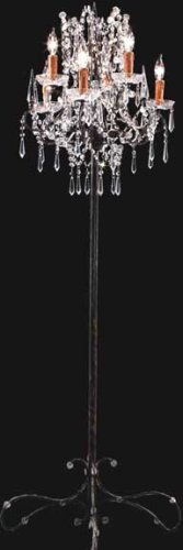 LAMPS BEAUTIFUL Isabella Six Light Crystal Floor Lamp by James R. Moder