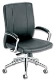 Adroit Loire Managers Chair Back H590mm W520xD520xH460-570mm Leather Black