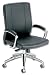 Adroit Loire Managers Chair Back H590mm W520xd520xh460 570mm Leather Black