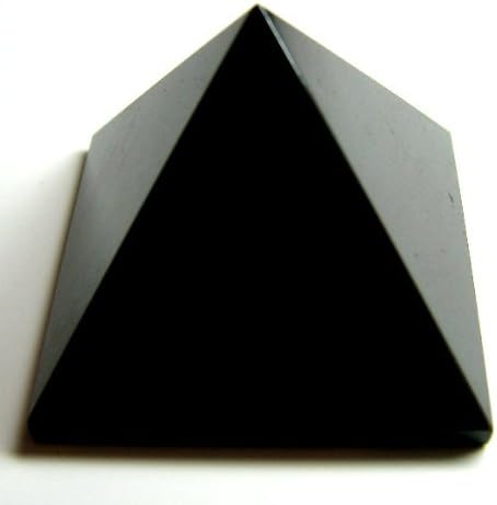 Pyramid Black Obsidian Carving Figurine 1.5inch Base