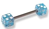 Lite Blue Dice Barbell