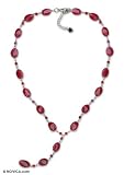 Quartzite choker, 'Cherry Gumdrops' 0.4 W 16.9 L