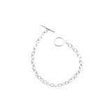 14K White Gold Toggle Charm Bracelet
