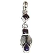 Silver Locket with Chain Multi Gemstone Jewelry 1.75 Inches (gpndt040)