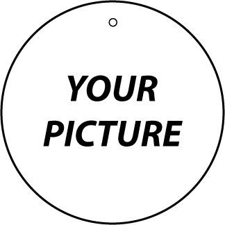 YOUR PICTURE ON A CIRCULAR CAR AIR FRESHENER (CHRISTMAS STOCKING FILLER)