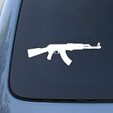 AK-47 Assault Rifle - Car, Truck, Notebook, Vinyl Decal Sticker #2552 | Vinyl Color: White
