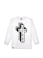 Rum Knuckles Camiseta Manga Larga Cross (Blanco)