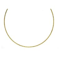14K Gold Y Reversible Omega 1.9mm Necklace 16 Inch