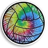 Large Tie Dye Volleyball Magnet