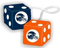Denver Broncos Fuzzy Dice - Football Sports Merchandise