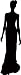 People Silhouette Wall Decals - Woman Long Dress Silhouette