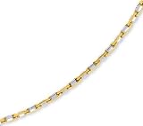 14k Two-Tone Mens Link Necklace - 24 Inch