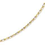 14k Two-Tone Mens Link Necklace - 24 Inch