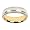 18k Yellow Gold and Platinum Double Milgrain Men's Band, 5.5mm