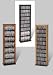 Black Finish Slim Barrister Media Storage Tower By Prepac Furniture