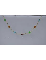 14K Yellow Gold Color Cubic Zirconia Necklace