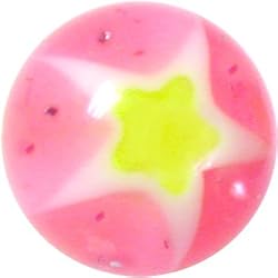 Psychedelich Pink Star Uv Replacement Ball - 6mm