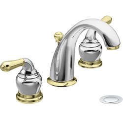 Moen T4572CP/9000 Monticello 8'' Widespread Bathroom Faucet - Chrome/Polished Brass