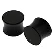 Black Obsidian Stone Plugs - 10G - Sold as a Pair